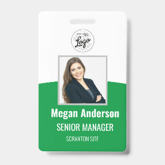 Groene Energie Gepersonaliseerde Personeelsfoto ID Badge