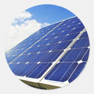 Groene energiezonne-energie ronde sticker