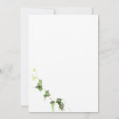 Groene Engelse Ivy Waterverf Celebration of Life Kaart (Achterkant)