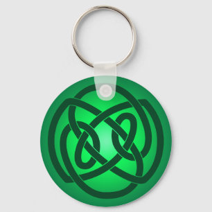 Groene Enkele Lus Knoop Sleutelhanger