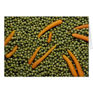 Groene erwten en wortelen