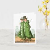 Groene erwten eten Ad Art Kaart (Gele Bloem)