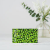 Groene erwten visitekaartje (Staand voorkant)
