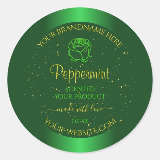 Groene etiketten van smeulende groene producten Za (Voorkant)