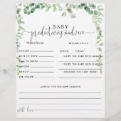 Groene Eucalyptus-Baby- en advieskaarten (Voorkant)