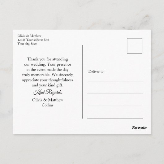 Groene Eucalyptus bladeren. Eenvoudige bruiloft Da Briefkaart (Achterkant)