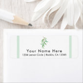 Groene Eucalyptus Botanische bladeren Rustic Weddi Etiket (Insitu)