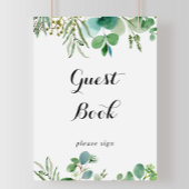 Groene Eucalyptus Botanische Foliage Guest Book Si Poster