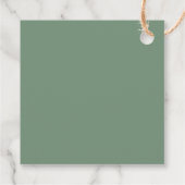 Groene Eucalyptus Botanische kalligrafie Weddensch Bedankjes Labels (Achterkant)