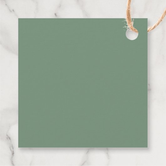 Groene Eucalyptus Botanische kalligrafie Weddensch Bedankjes Labels (Achterkant)