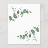 Groene Eucalyptus botanische moderne bruinbruidjes (Achterkant)