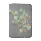 GROENE EUCALYPTUS BRANCH GRAY BATH MAT (Voorkant Verticaal)