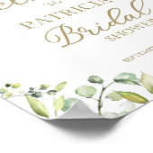 Groene Eucalyptus Bruidsdouche Welkomstposter Poster (Hoek)