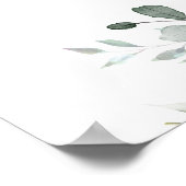 Groene eucalyptus bruidsshower welkomstbord poster (Hoek)