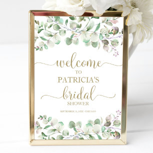 Groene Eucalyptus Bruidsshower Welkomstposter Poster