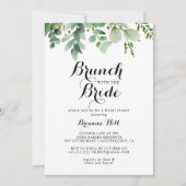 Groene Eucalyptus Brunch met bride Shower Kaart (Voorkant)