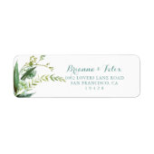  groene Eucalyptus Calligrafie Return Etiket (Voorkant)