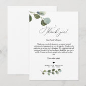 Groene Eucalyptus Dankjewel Briefkaart (Voorkant / Achterkant)