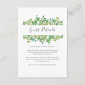 Groene Eucalyptus Gast Informatie Details Informatiekaartje (Voorkant)