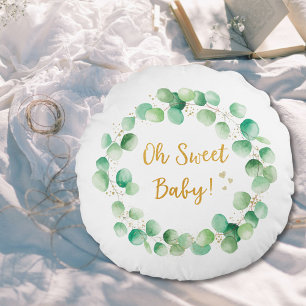 Groene Eucalyptus Houten Citaat Baby Nursery Rond Kussen