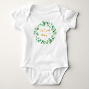 Groene Eucalyptus Houten Quote Baby Romper