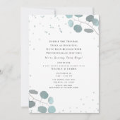 Groene eucalyptus laat Baby shower tweeling achter Kaart (Voorkant)