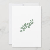 Groene Eucalyptus Leaves Wedding Invitations Kaart (Achterkant)