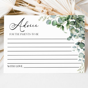 Groene Eucalyptus Plant Baby shower Advieskaart