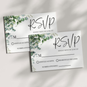 Groene Eucalyptus Plant Bruiloft RSVP Kaart