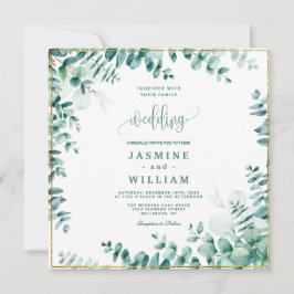 Groene Eucalyptus Rand Wedding Save The Date
