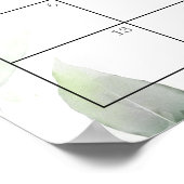 Groene Eucalyptus Shower Verwachte Bevalling Datum Poster (Hoek)