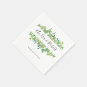 Groene Eucalyptus Slag Bruiloft Servet (Hoek)