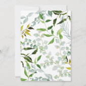 Groene Eucalyptus Trouw Save The Date Kaart (Achterkant)