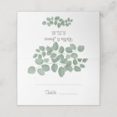 Groene Eucalyptus Trouwplaats Kaart (Buitenkant ongevouwen)