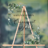 Groene Eucalyptus Verlovingsfeest Verwelkoming Acryl Bord (Neutraal)