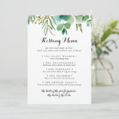Groene Eucalyptus Weddenschap Kissingmenu Spel Kaa (Staand voorkant)