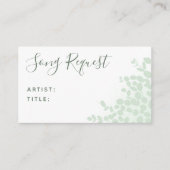 Groene Eucalyptus Wedding Song-aanvraagkaart Informatiekaartje (Voorkant)