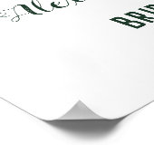 Groene Eucalyptus Welkom Bruidsfeest Sign Poster (Hoek)