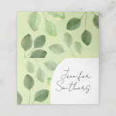 Groene eucalyptusbladeren plaatskaart (Buitenkant ongevouwen)