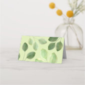 Groene eucalyptusbladeren plaatskaart (Achterkant)