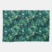 Groene eucalyptusbladeren theedoek (Horizontaal)