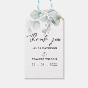 Groene eucalyptusgroene bloemtuin cadeaulabel