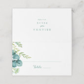  groene eucalyptuskalligrafie (Buitenkant ongevouwen)