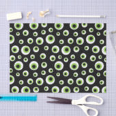 Groene Eyeballen | Halloween Pattern Tissuepapier (Craft)