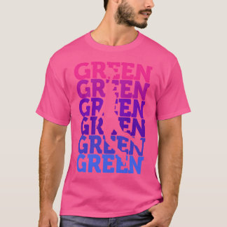 Groene Fan Basketbal Lover Ball Geweldige Gift Fan T-shirt