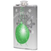 Groene Fancy kerstsierfles Heupfles (Links)