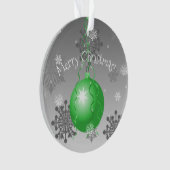 Groene Fancy kerstversiering Ornament (voorkant)