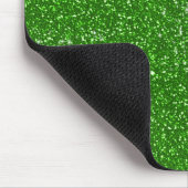 Groene Faux Glitter Patroon Textuur Muismat (Hoek)
