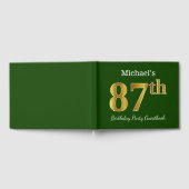 Groene Faux Gold 87th Birthday Party + aangepaste Gastenboek (Volledig)