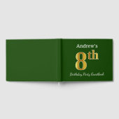 Groene Faux Gold 8th Birthday Party + aangepaste n Gastenboek (Volledig)